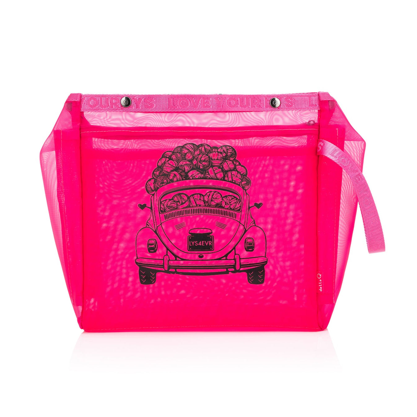 Oh Snap Sack | Love Your LYS | Large Square Pink | dellaQ.com
