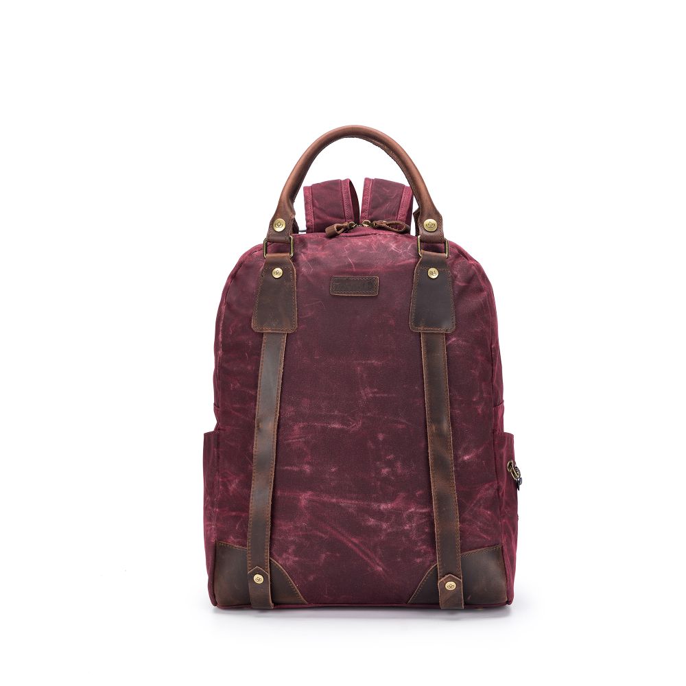 Red best sale canvas backpack