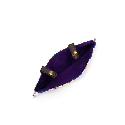 Sock Needle Keeper | Coffee and Yarn Purple Fabric Print (PREORDER)
