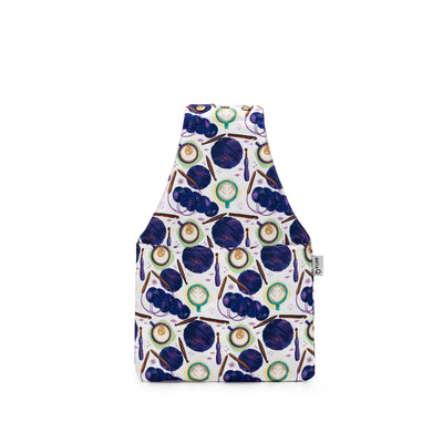 Nora Wrist Bag | Coffee and Yarn Purple Fabric Print (PREORDER)