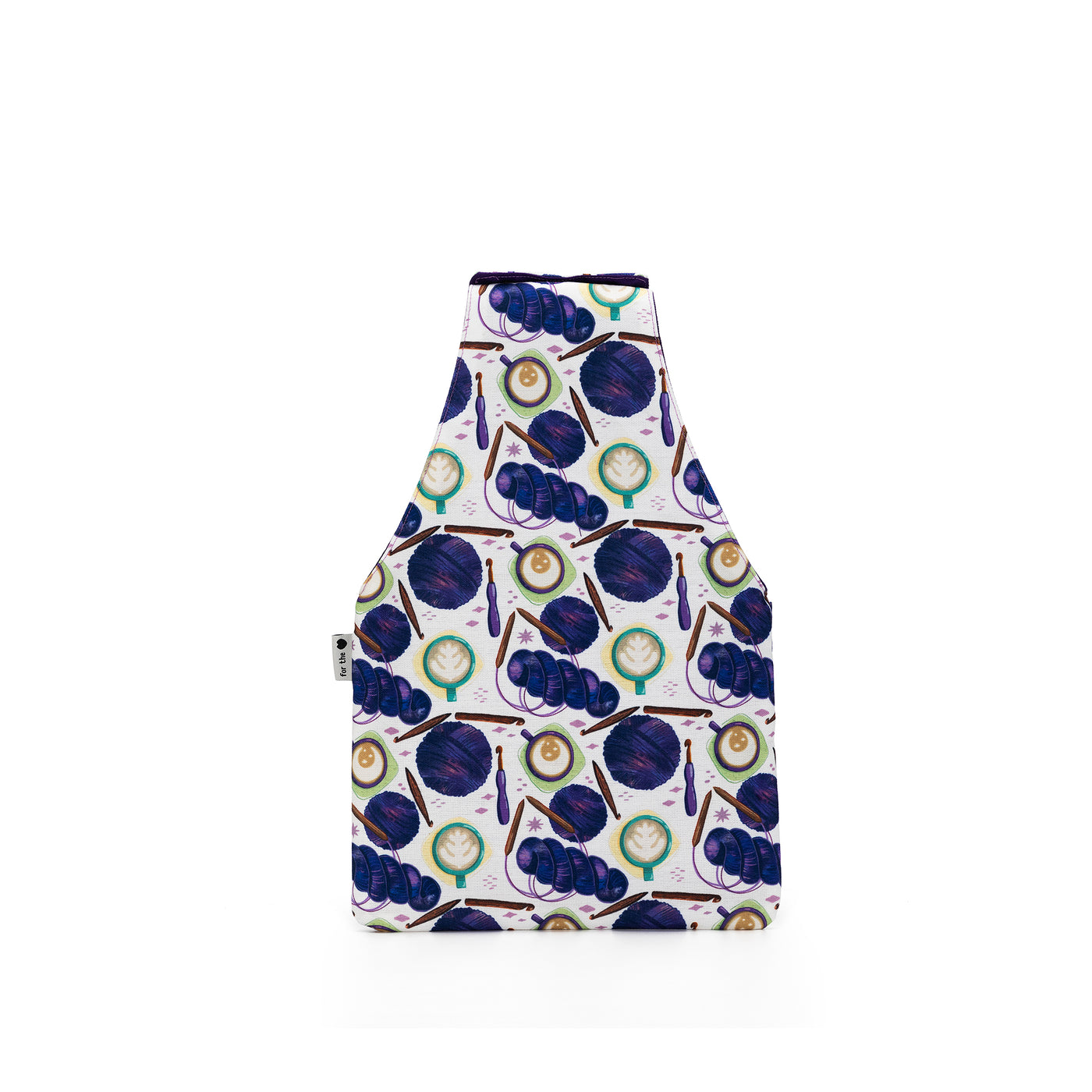 Nora Wrist Bag | Coffee and Yarn Green Fabric Print (PREORDER)