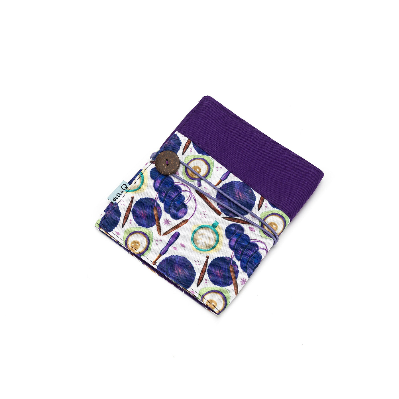 Crochet Roll | Coffee and Yarn Purple Fabric Print (PREORDER)