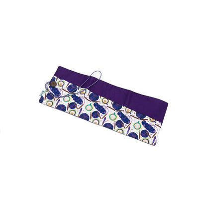 Crochet Roll | Coffee and Yarn Purple Fabric Print