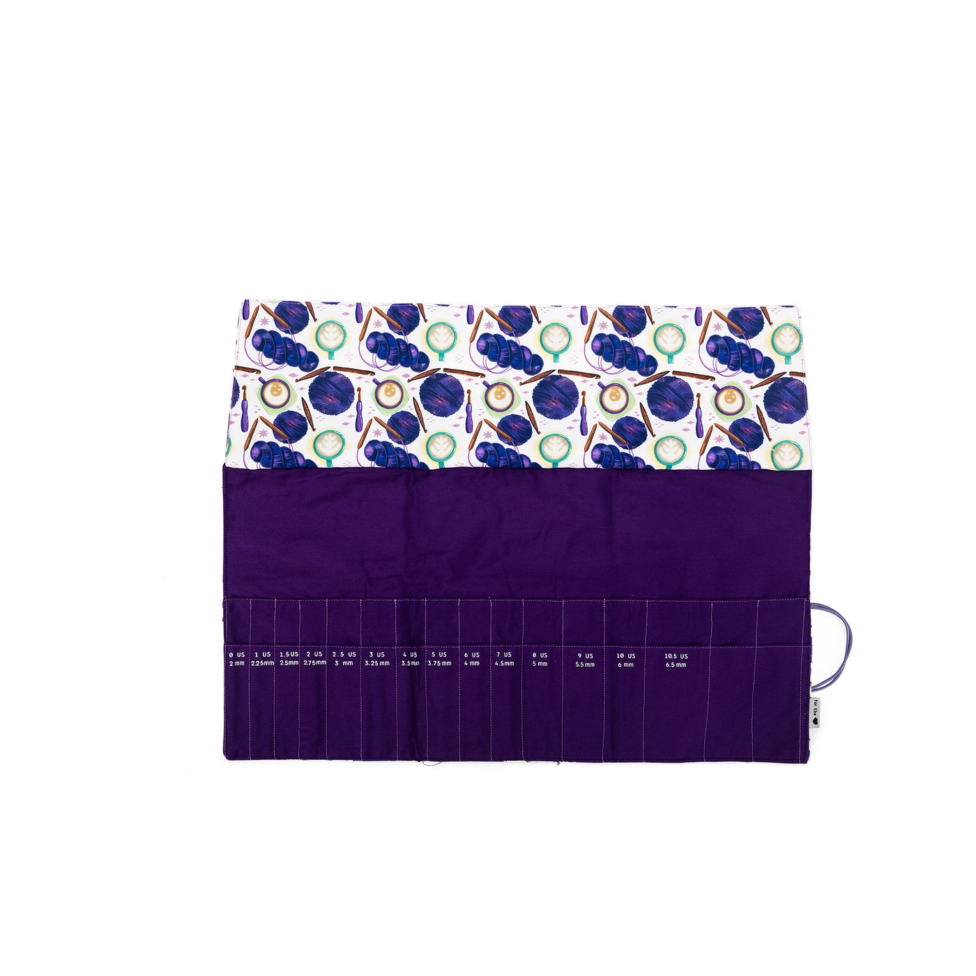 Double Point Roll | Coffee and Yarn Purple Fabric Print (PREORDER)