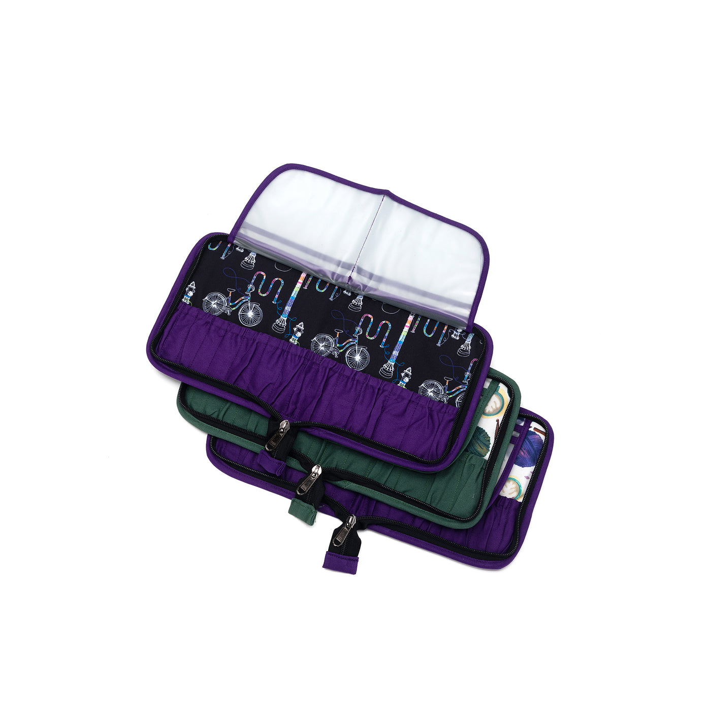 Interchangeable Needle Case | Coffee and Yarn Purple