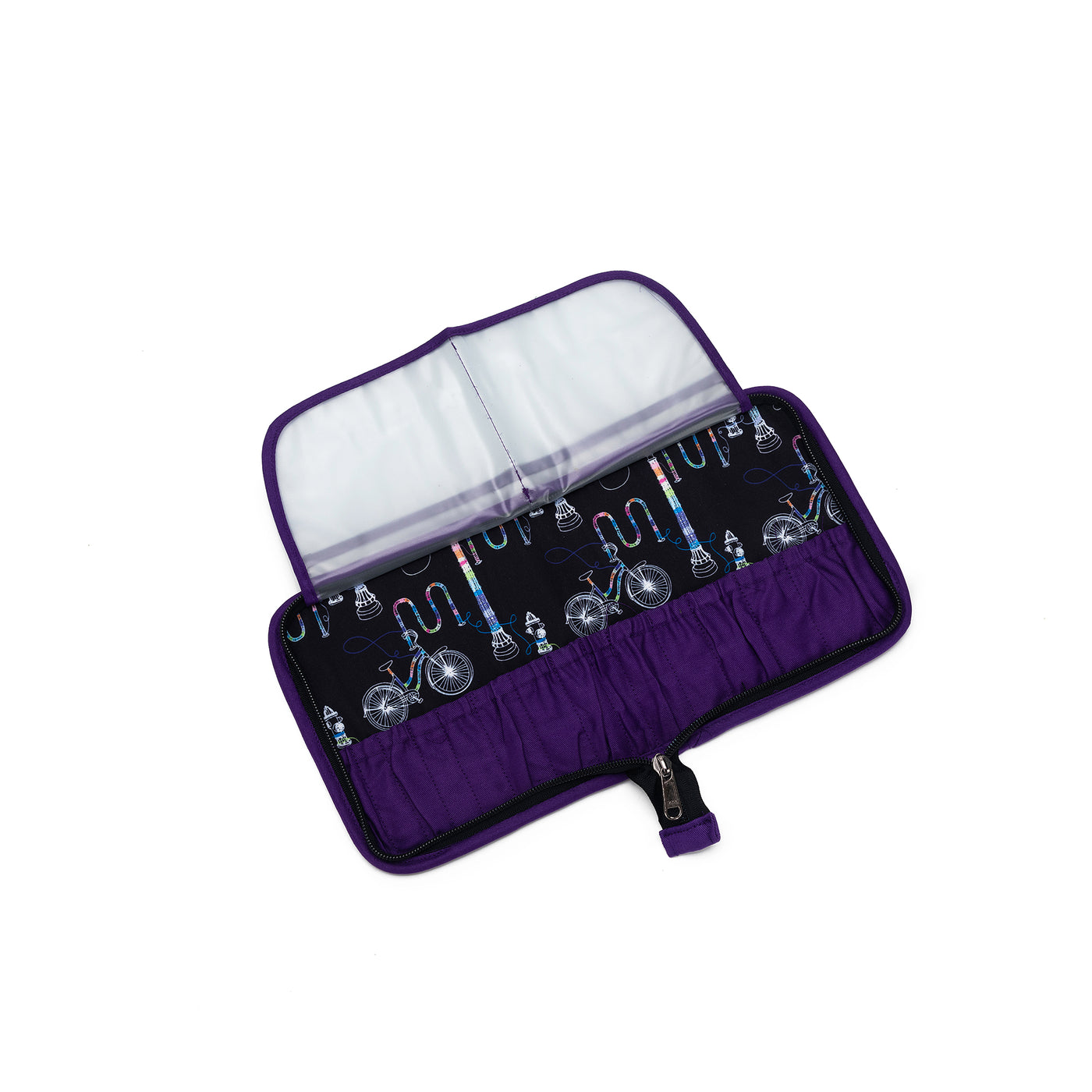 Interchangeable Needle Case | Coffee and Yarn Purple