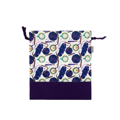 Small Eden Project Bag | Coffee and Yarn Green Fabric Print (PREORDER)