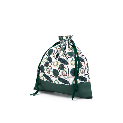 Large Eden Project Bag | Coffee and Yarn Green Fabric Print (PREORDER)