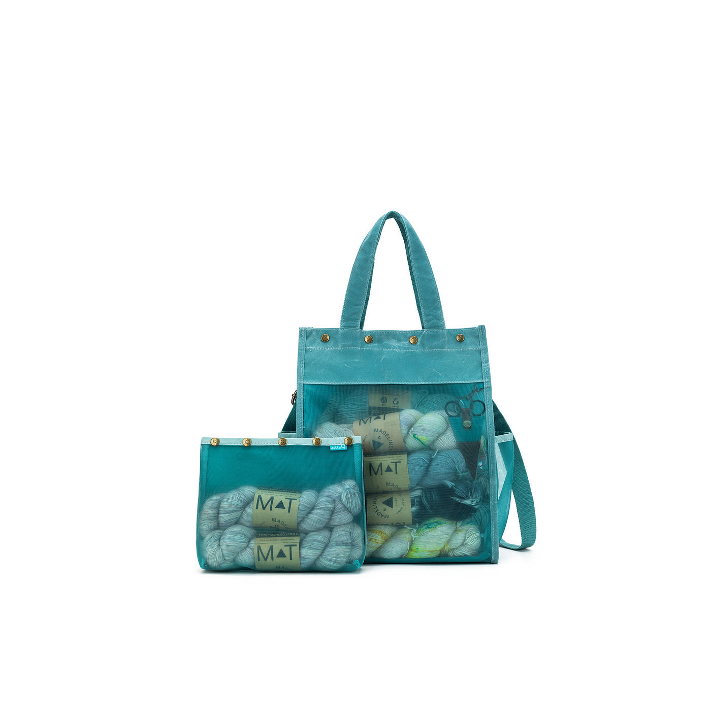 Maker's Tall Mesh Tote | Teal