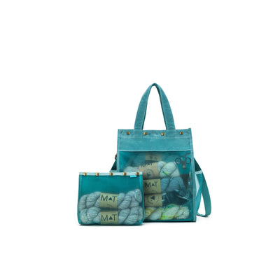 Maker's Tall Mesh Tote | Teal