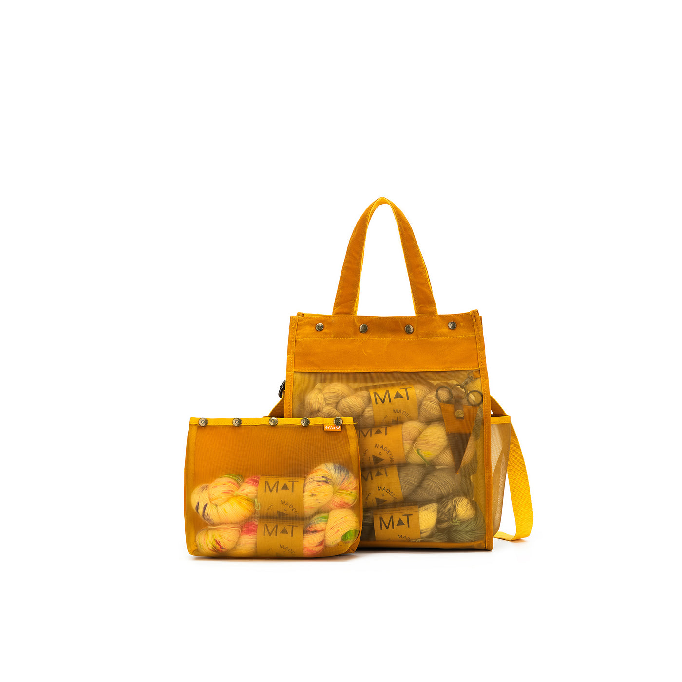 Maker's Tall Mesh Tote | Mustard