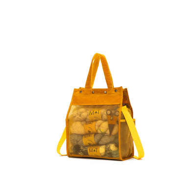 Maker's Tall Mesh Tote | Mustard