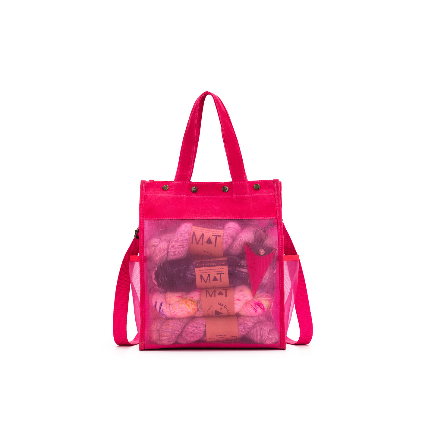 Maker's Tall Mesh Tote | Vivid Rose