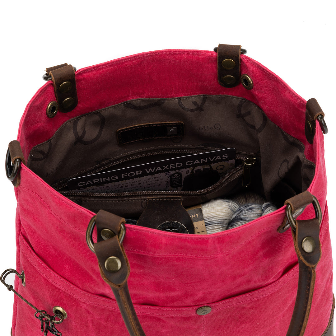 Maker's Canvas Tote | Vivid Rose | dellaQ.com – della Q Retail