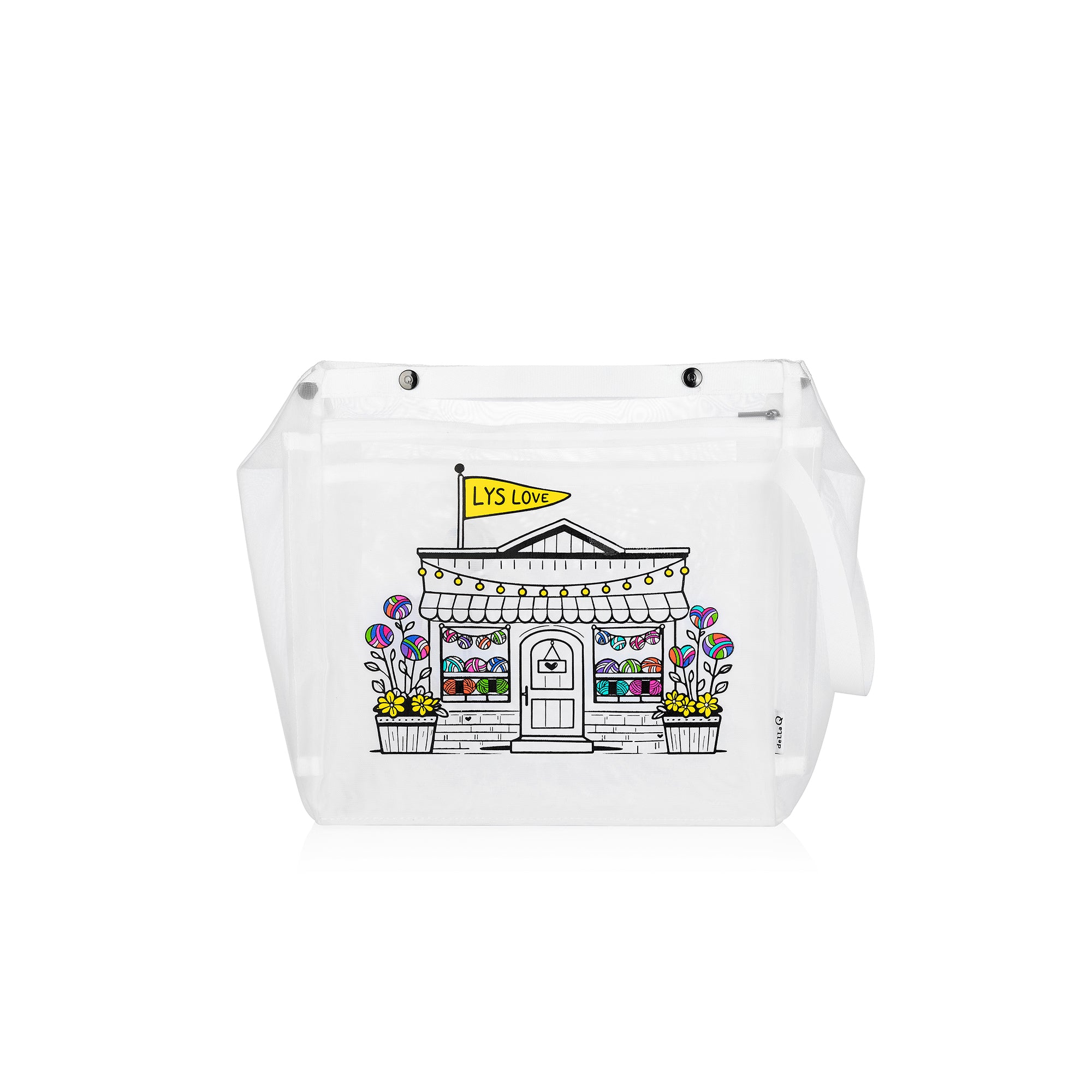 Oh Snap Sack | Love Your LYS | Large Square White | dellaQ.com – della ...