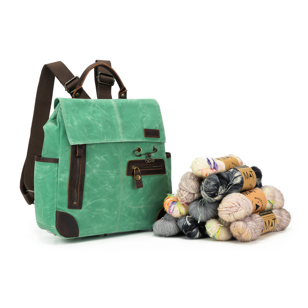 Maker's Canvas Midi Backpack | Jade | dellaQ.com – della Q Retail