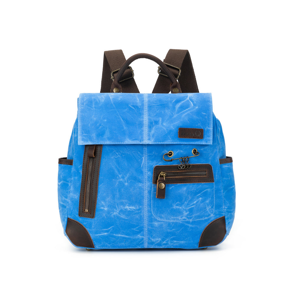 Maker's Canvas Midi Backpack | Azure | dellaQ.com – della Q Retail
