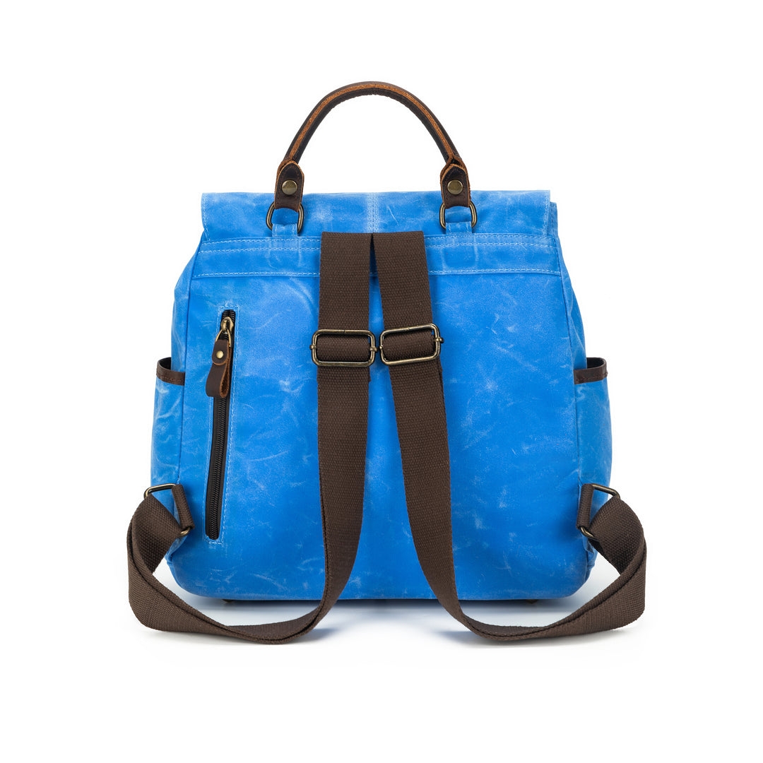 Maker's Canvas Midi Backpack | Azure | dellaQ.com – della Q Retail