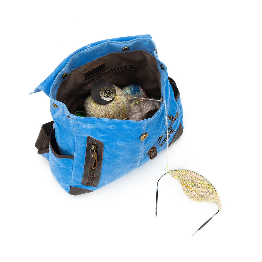 Maker's Canvas Midi Backpack | Azure | dellaQ.com – della Q Retail