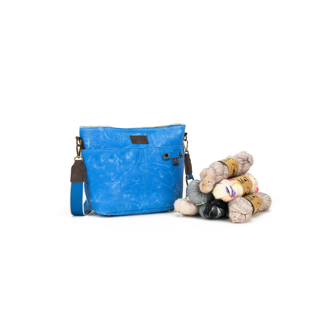 Maker's Canvas Daily Mini Bag | Azure | dellaQ.com – della Q Retail