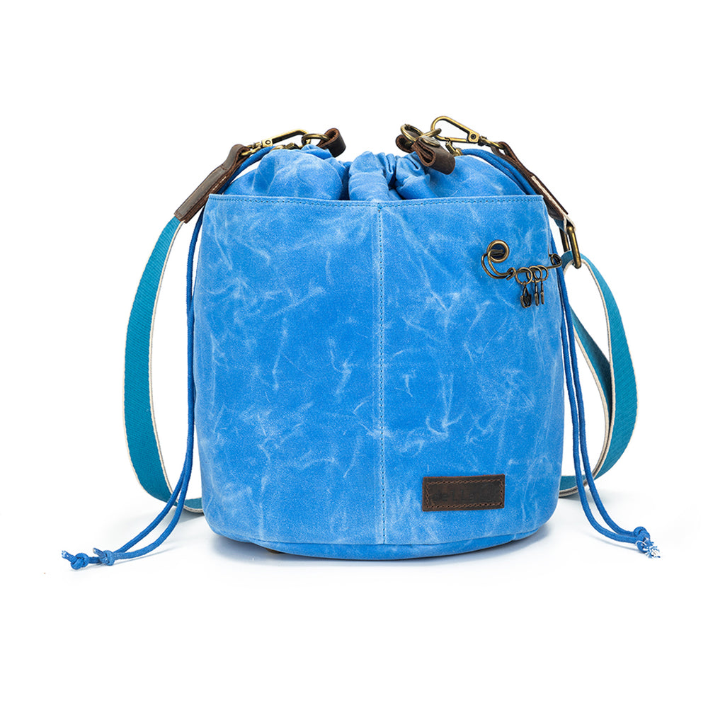Maker's Canvas Bucket Bag | Azure | dellaQ.com – della Q Retail