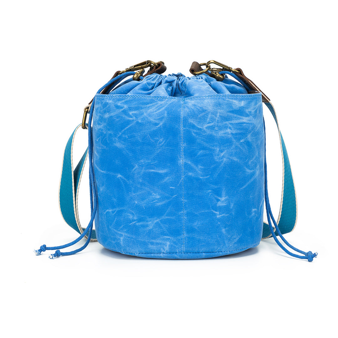 Maker's Canvas Bucket Bag | Azure | dellaQ.com – della Q Retail