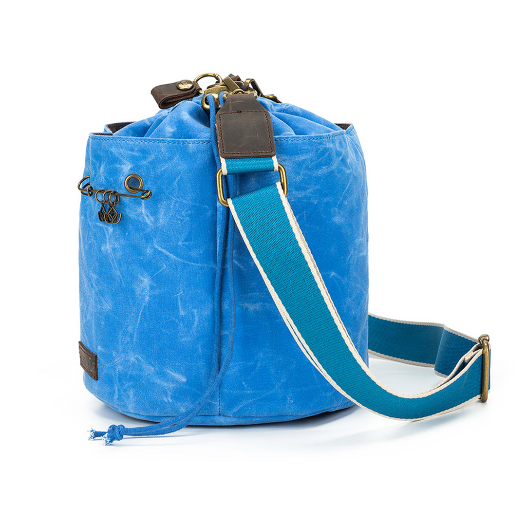 Maker's Canvas Bucket Bag | Azure | dellaQ.com – della Q Retail