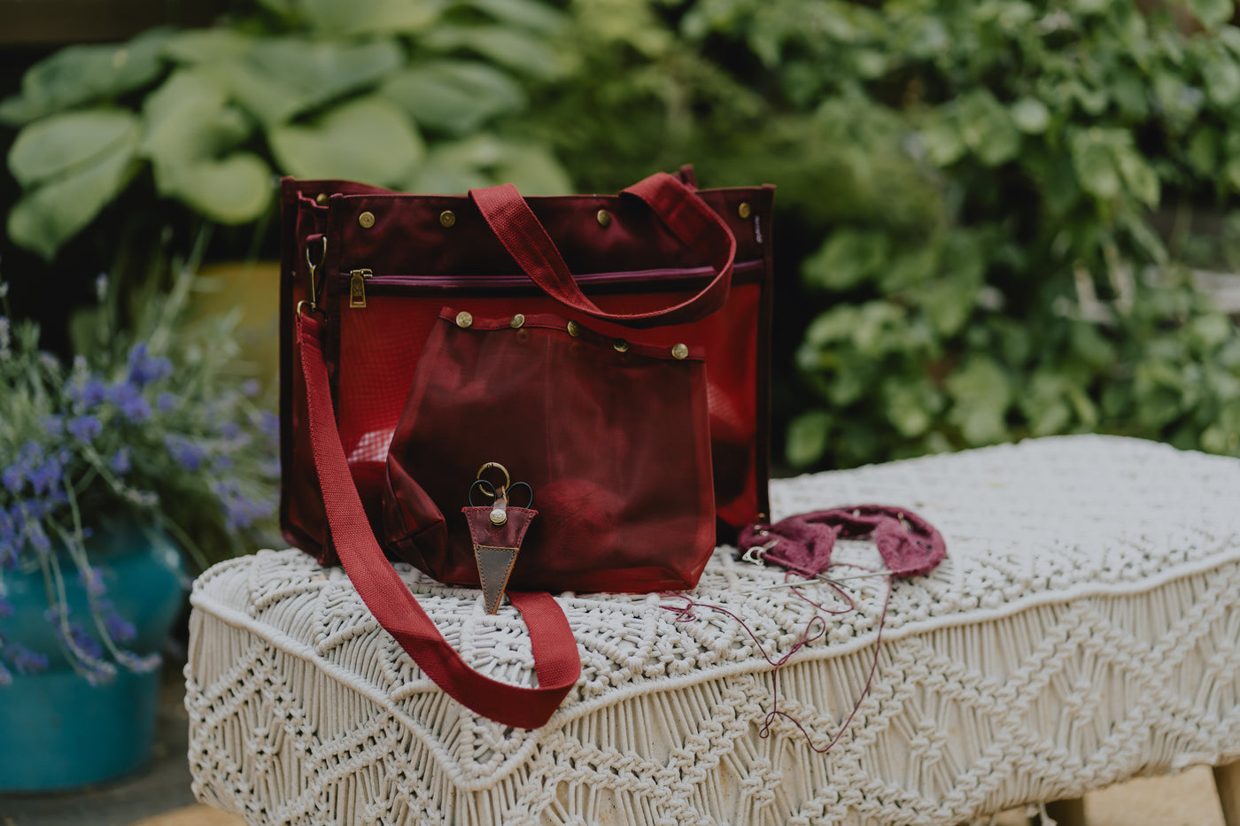 Maker's Mesh Tote | Red