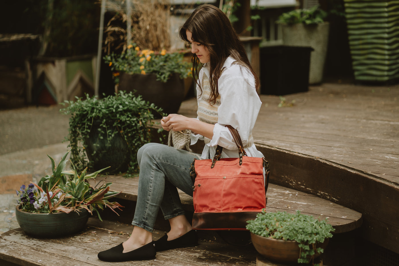 Maker's Canvas Tote | Red