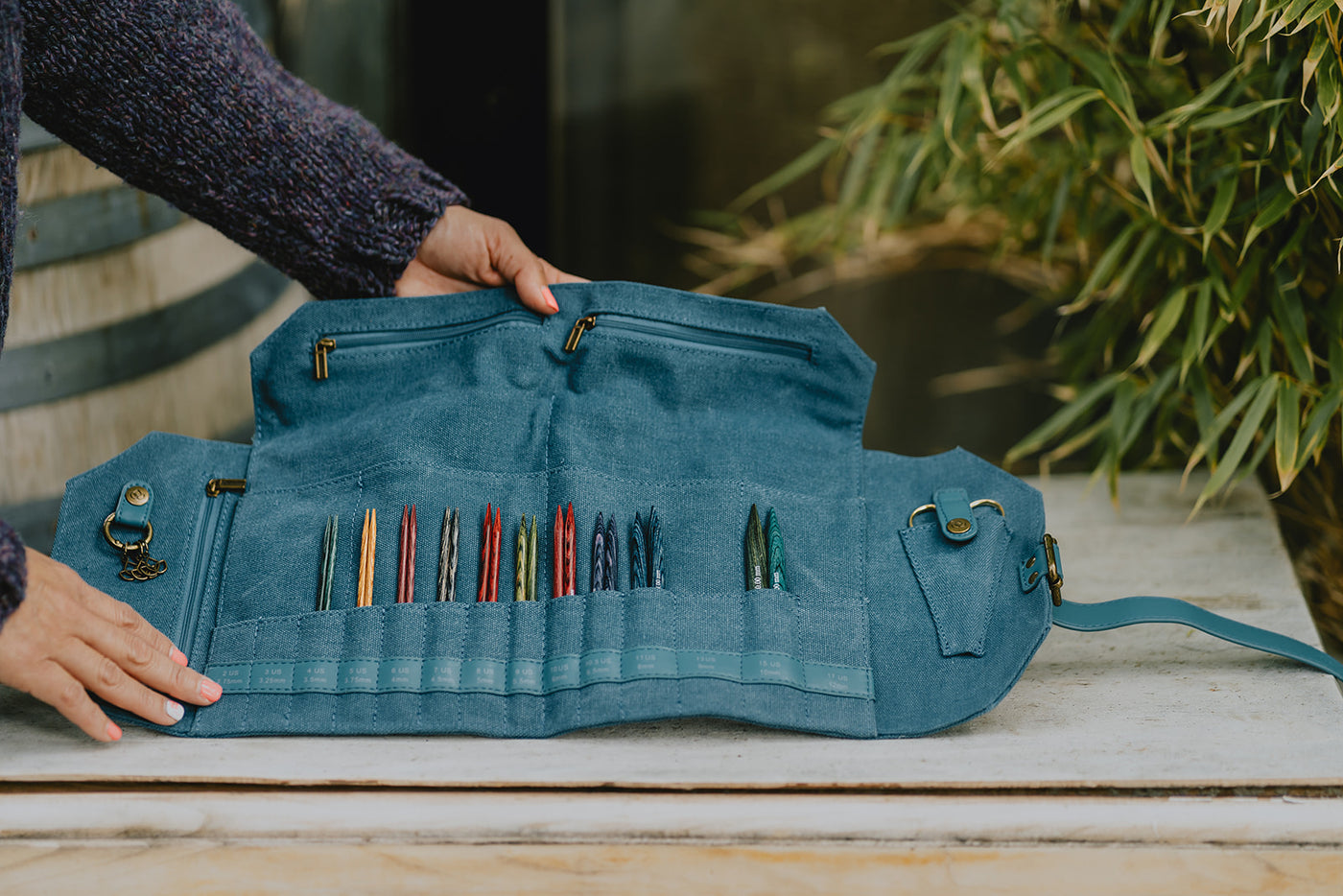 Maker's Canvas Needle Case | Teal