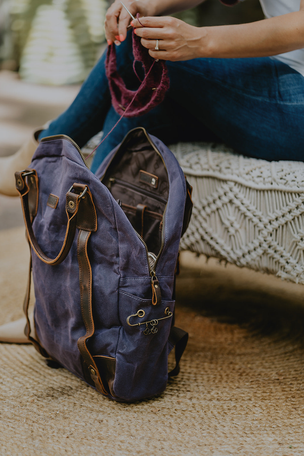 Maker's Canvas Backpack | Purple – della Q Retail Maker's Canvas Backpack | Purple – della Q Retail