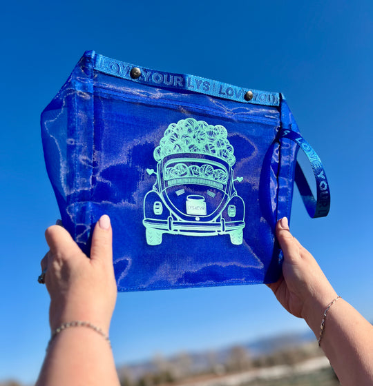 Oh Snap Sack | Love Your LYS | Large Square Blue | dellaQ.com Oh Snap Sack | Love Your LYS | Large Square Blue | dellaQ.com