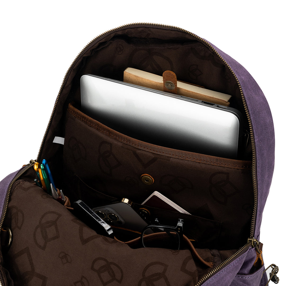 Maker's Canvas Backpack | Purple | dellaQ.com – della Q Retail
